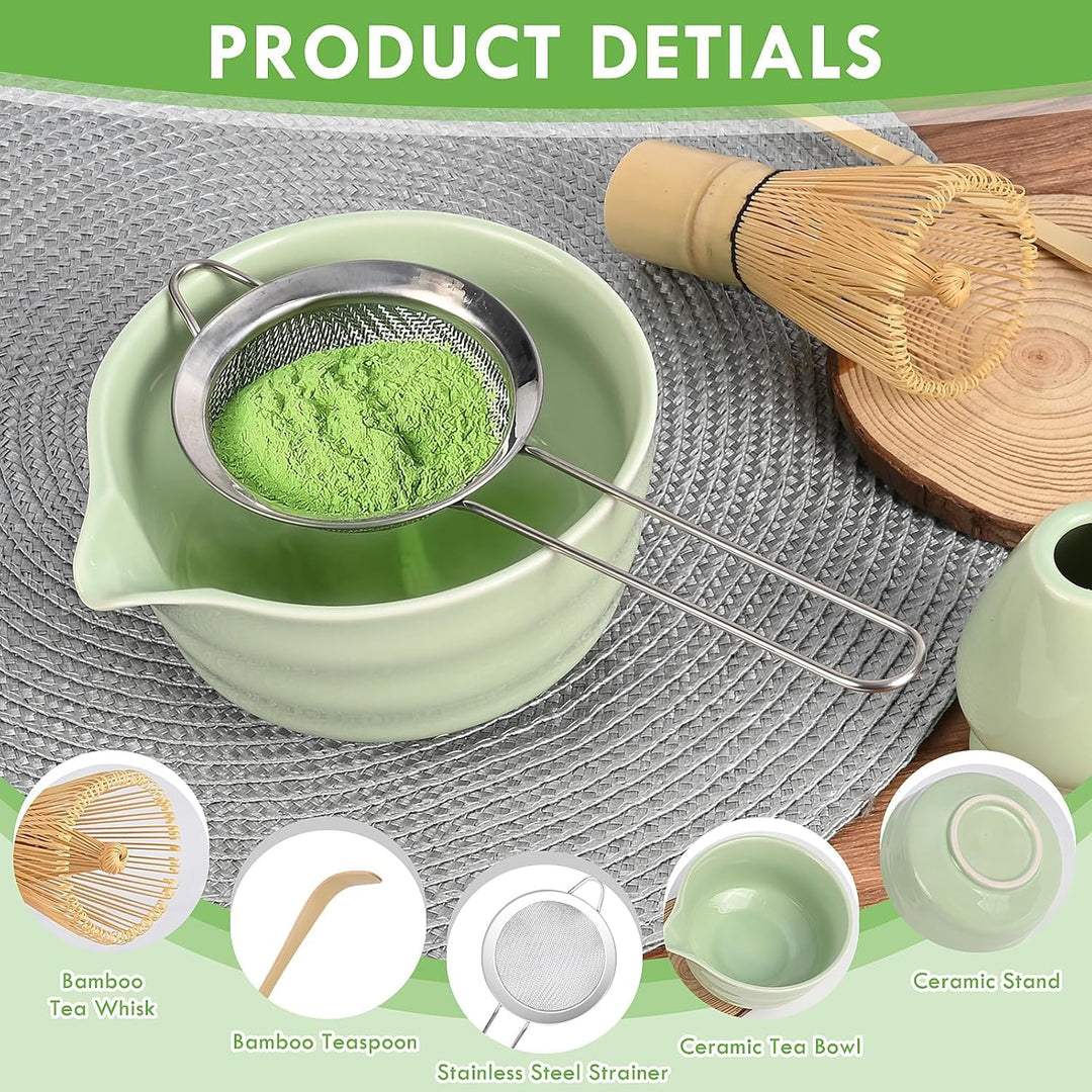 5 Stück Matcha Set, Matcha Whisk Set, Matcha Tea Set, Stylisches Matchas Set Mit Matcha Besen, Match