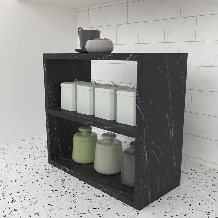 [en.casa] Küchenregal Hjo Gewürzregal freistehend für Arbeitsplatte Gewürzständer 40 x 43,5 x 20 cm