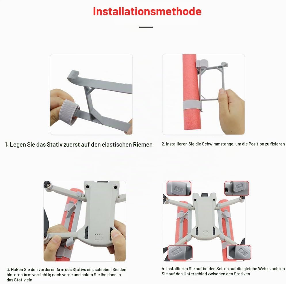 POFET Mini 3/4 Pro Faltbares Wasserfahrwerk Float Erweiterungskit für DJI Mini 3/4 Pro Zubehör