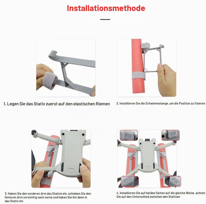 POFET Mini 3/4 Pro Faltbares Wasserfahrwerk Float Erweiterungskit für DJI Mini 3/4 Pro Zubehör