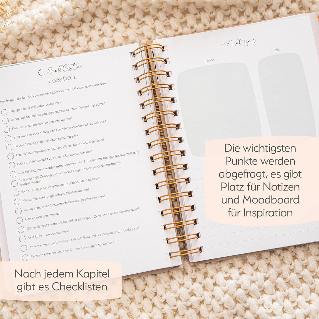 Visual Statements - Hochzeitsplaner - Organizer & Buch - Hochzeitsvorbereitung - Hochzeitskalender -