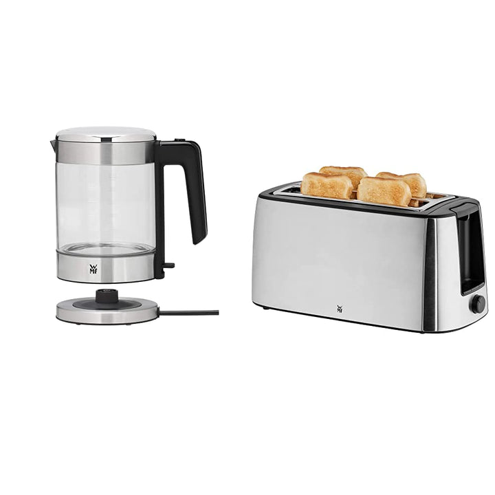 WMF Küchenminis Glas-Wasserkocher 1,0l, 1900 Watt, kabellos, Wasserstandanzeige, Kalk-Wasserfilter &