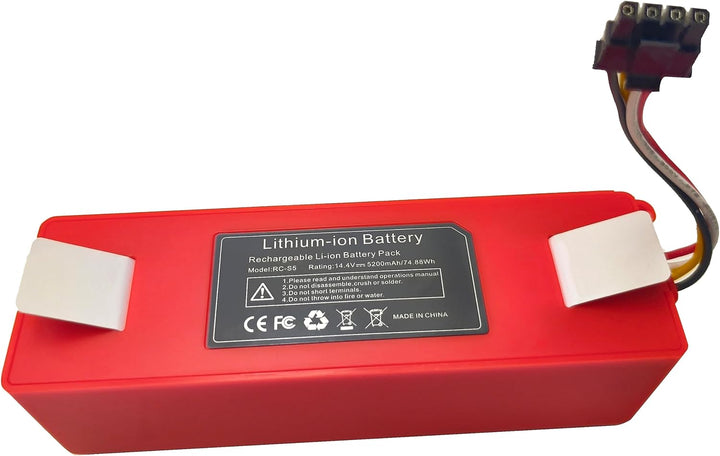 14,4V 5200mAh S5 Akku Ersatz für Xiaomi Roborock Q5, Q7, S4, S5, S6, S7, S50, S51, S55, S60 staubsau