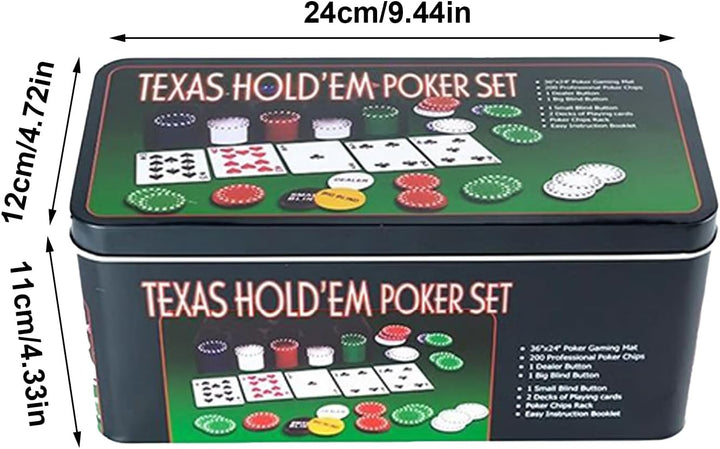 Poker-Chips, 200 Stück, Texas Hold'em Chips, 200 Stück, multifunktional, verschleissfestes Design, p
