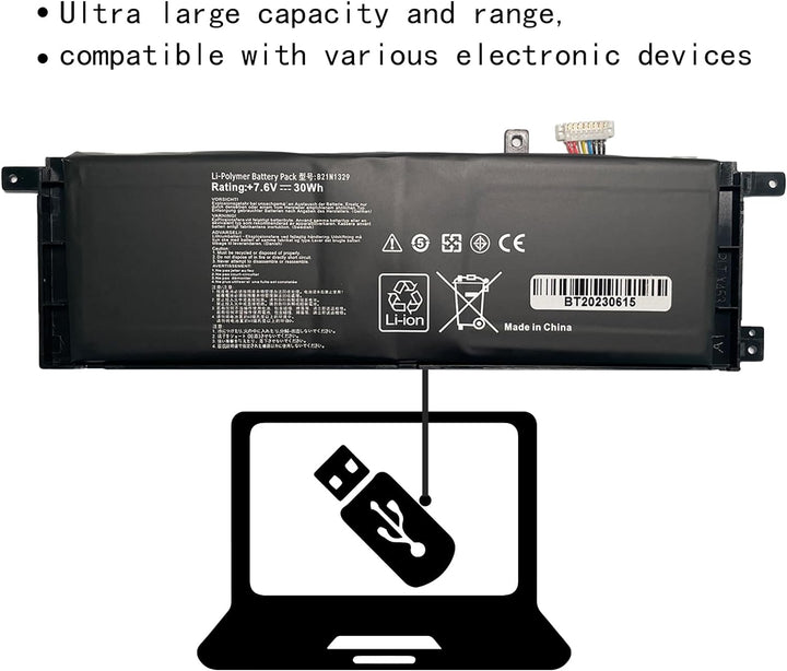 HUBEI B21N1329 Laptop Batterie Ersatz für Asus X403 X403M X403MA X503M X502CA X453 X453M X453MA X553