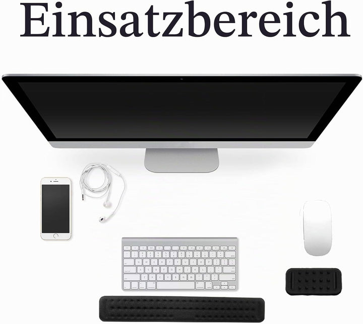 Yizhet Handgelenkauflage Set für Tastatur und Maus Handballenauflage mit Ergonomische Memory Schaum