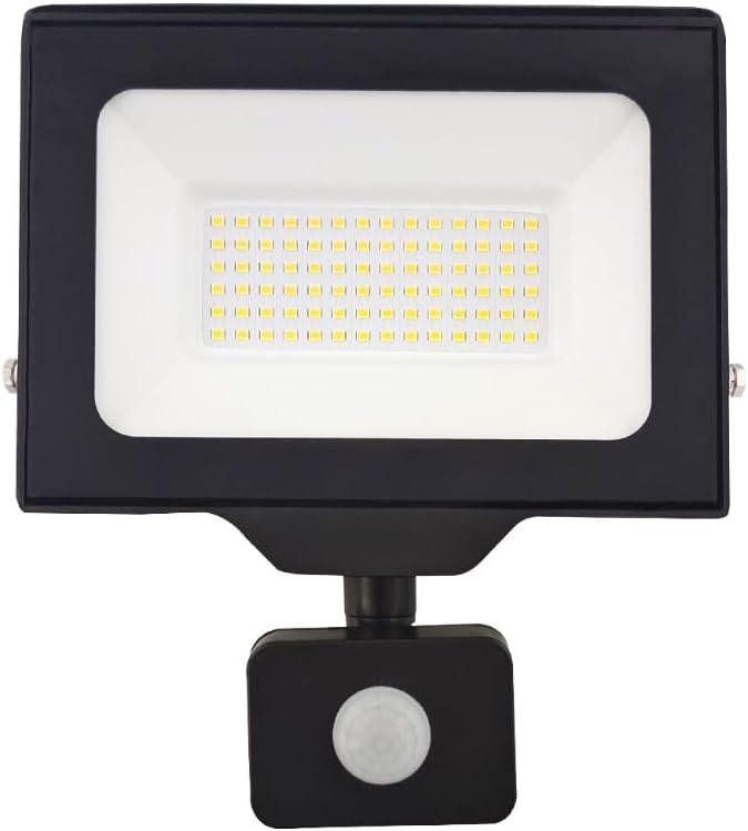 Noxion Led-Scheinwerfer Beamy G3 50W 5500lm 110D - 830 Warmweiss | IP65 - Bewegungs- Und Lichtsensor