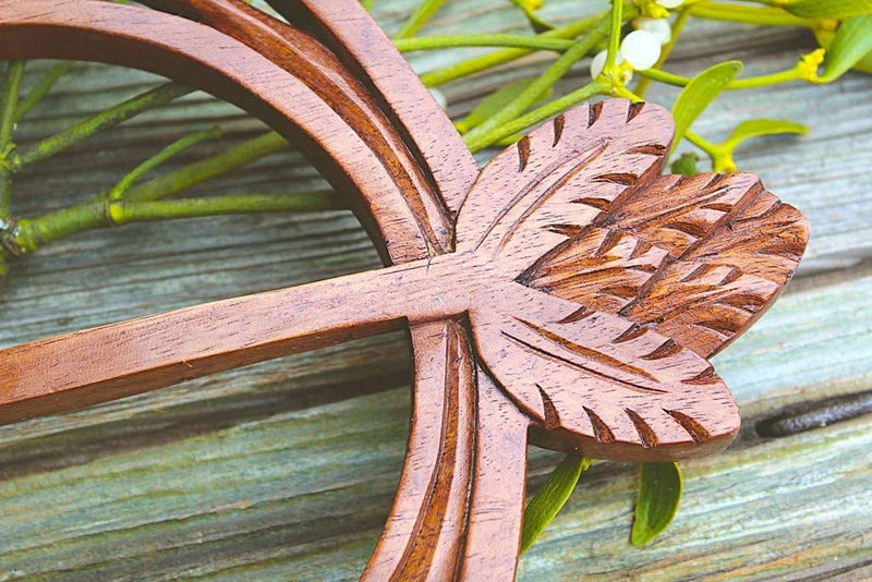 Windalf Celtic Handmade Irisches Wandbild Holzbild Avalon 39 cm Gralssuche Kelten Geschnitztes Holz-
