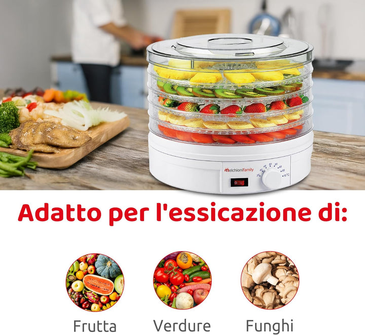 Melchioni family 4823800 Babele MELCHIONI Elektrotrockner 5 Regale 250w Haushaltsgeräte, Plastik, We