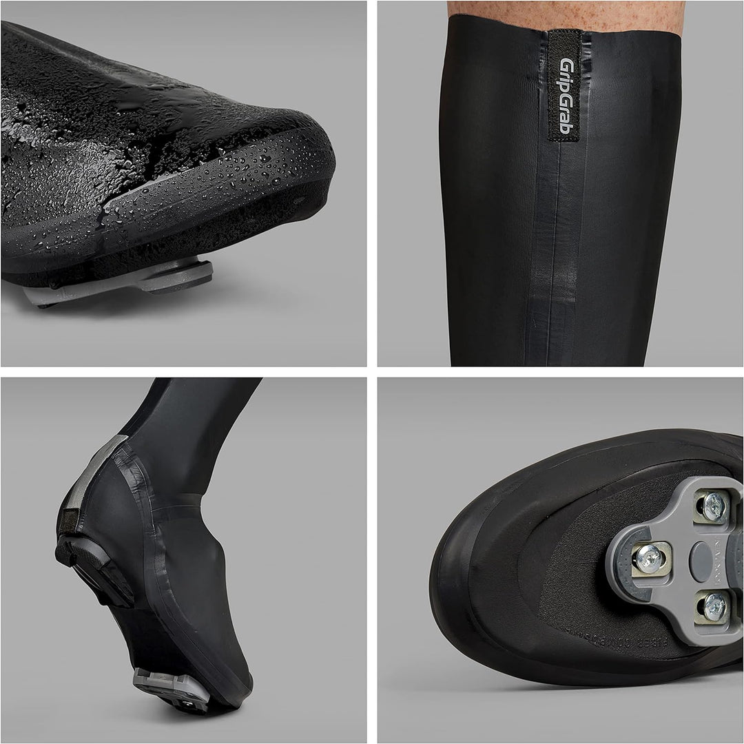 GripGrab AquaShield High Cut Profi Rennrad Regenschutz Überschuhe Reissverschlusslose Lange Aero Rad