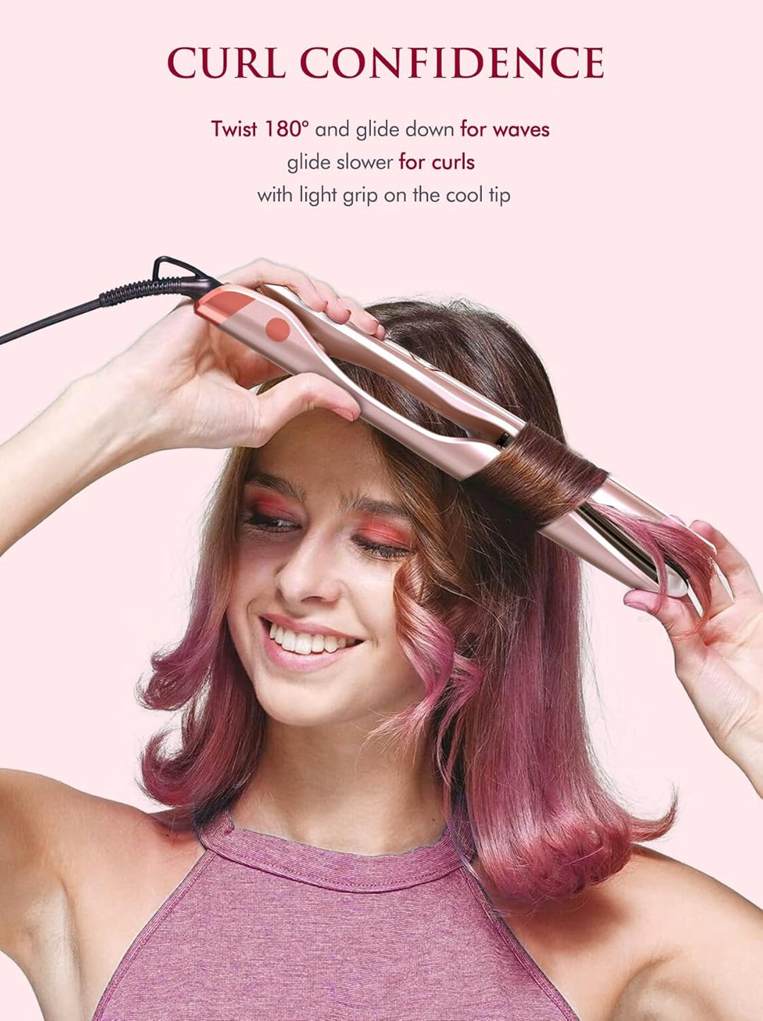 LANDOT 2-IN-1 Glätteisen und Lockenstab: Glätteisen Locken und Glätten - Professioneller HHaarglätte