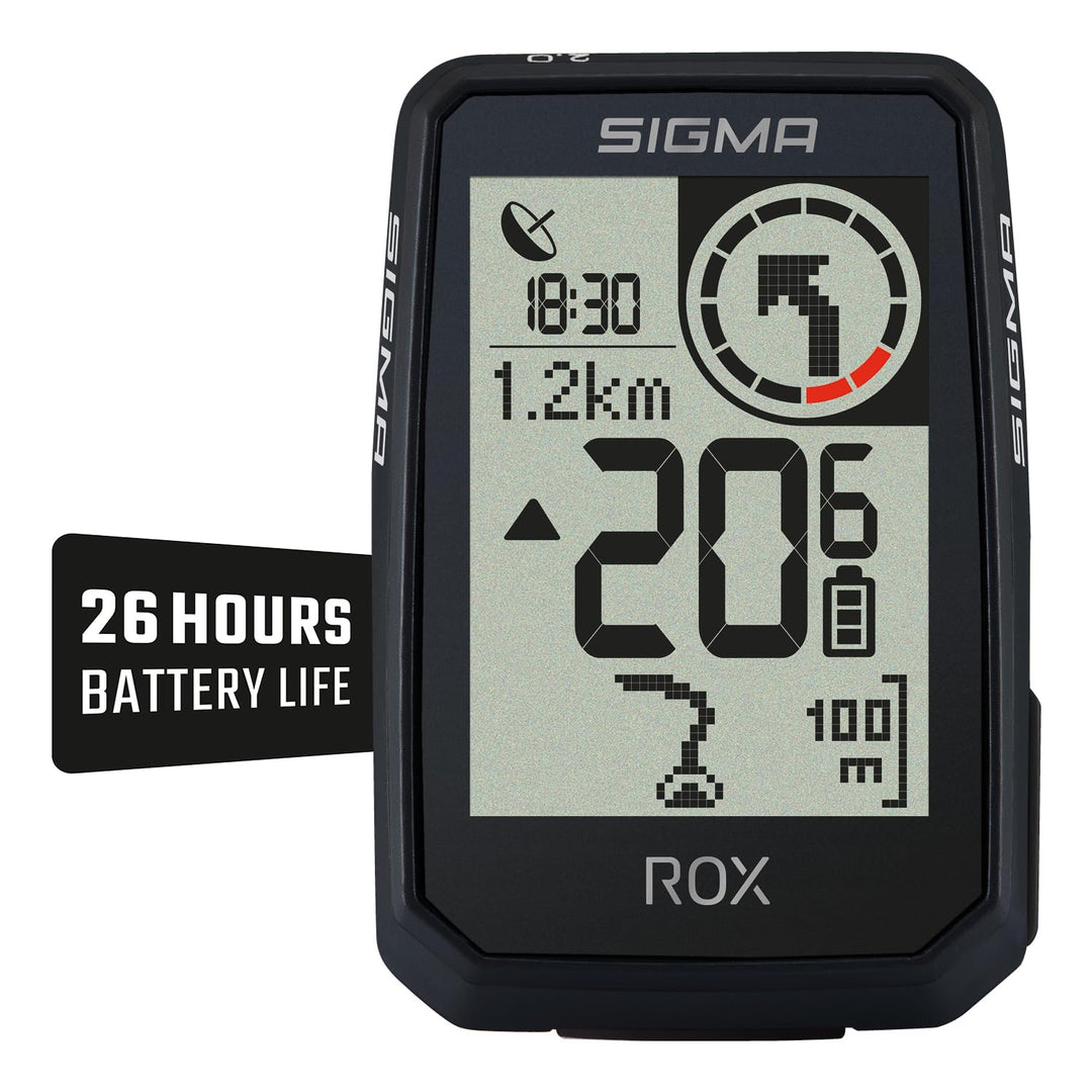 SIGMA ROX 2.0 Endurance Black | 26h Akkulaufzeit | kabelloser Fahrradcomputer | GPS und Navigation i