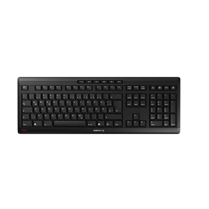 CHERRY STREAM KEYBOARD WIRELESS, Kabellose Tastatur, Deutsches Layout (QWERTZ), 2,4 GHz Funk, Leise