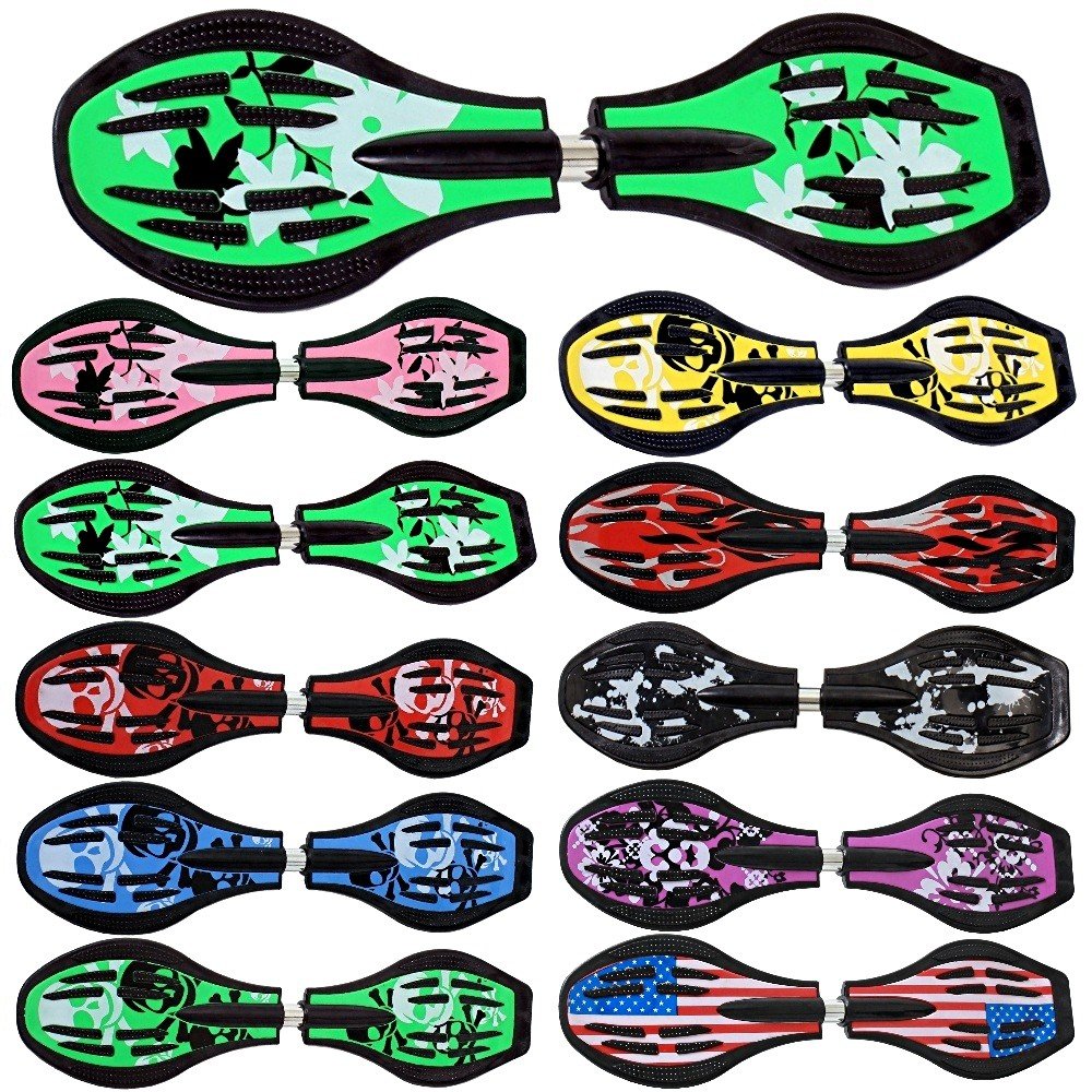 FunTomia Waveboard Original Mach1 Kugellager inkl. Tasche (Verschiedene Farbdesigns) Grün /