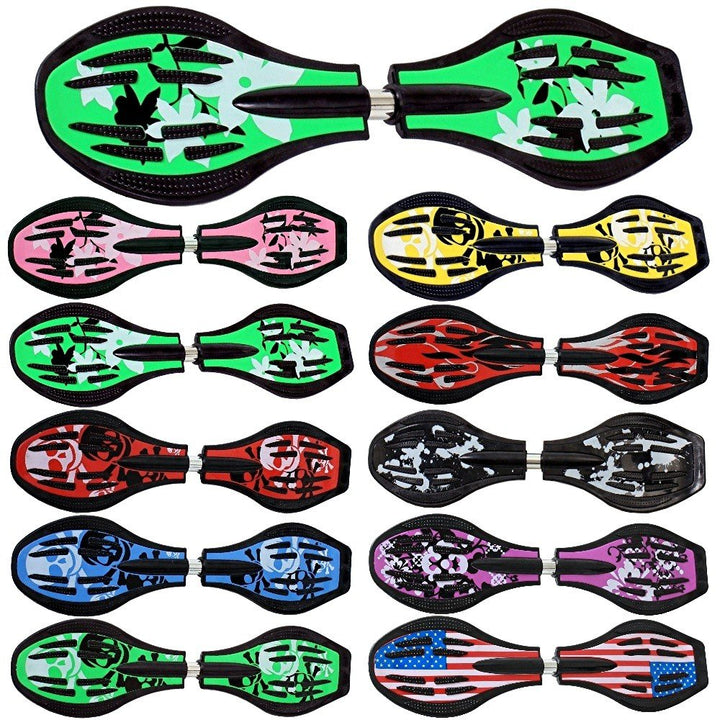 FunTomia Waveboard Original Mach1 Kugellager inkl. Tasche (Verschiedene Farbdesigns) Grün /