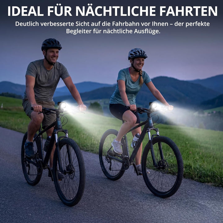 AUTOUTLET Fahrradlicht Vorne StVZO Zugelassen, 20-40 LUX Fahrradlampe Vorne 2600mAh Akku USB-C Schne