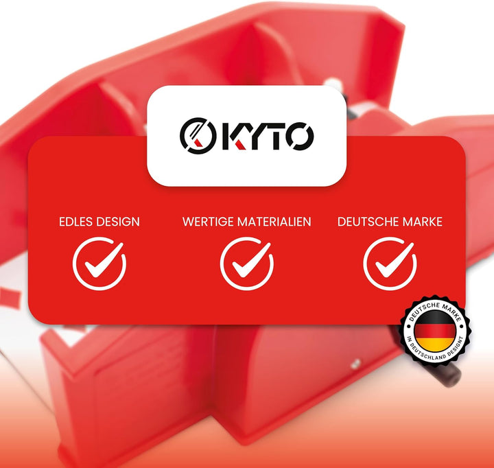 Kyto Manuelle Kartenmischmaschine mit Handkurbel – Spielkarten-Mischer – Rot + 4 Stück Spielkartenha