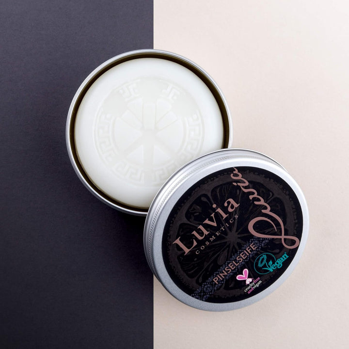 Make-up Pinselset Luvia, Prime Vegan Pro - Schwarz & Rosegold & Luvia Pinselseife Kosmetik - Essenti