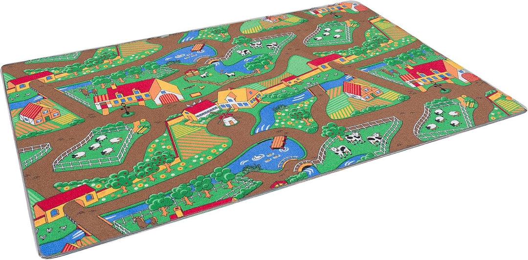 Pergamon Strassenteppich Beidseitig Kinder Spielteppiche für Kinderzimmer und Spielzimmer 80x160 cm