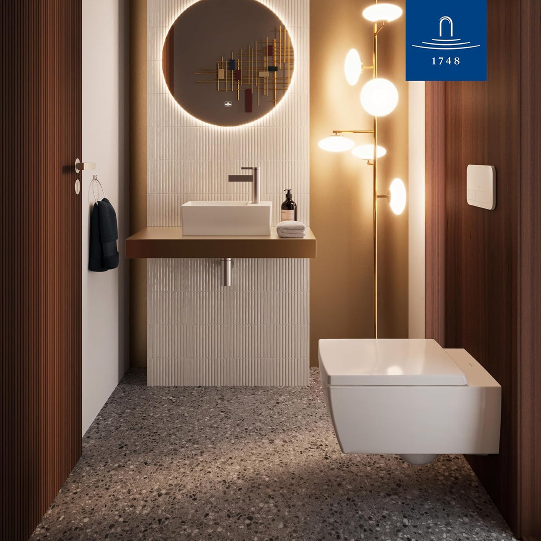 Villeroy & Boch WC-Sitz Memento 2.0 - Toilettendeckel Weiss glänzend mit Absenkautomatik - Abnehmbar