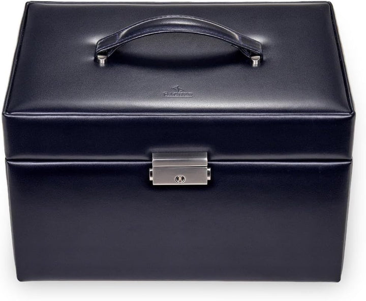 Schmuckkasten Jasmin florage/navy (Leder)