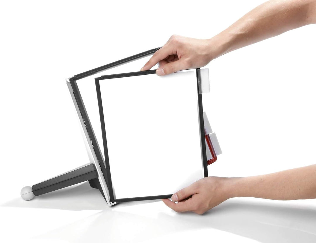 Durable Sichttafelsystem Sherpa Table mit 10 Sichttafeln, 1 Stück, schwarz/rot, 563200 Tisch 10 Tafe