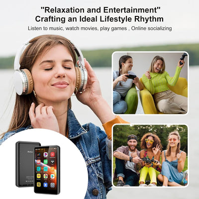 MP3 Player mit Spotify, 4,0 Zoll-Voll-Touchscreen MP4 Player mit Bluetooth und WiFi, HiFi-Sound Digi
