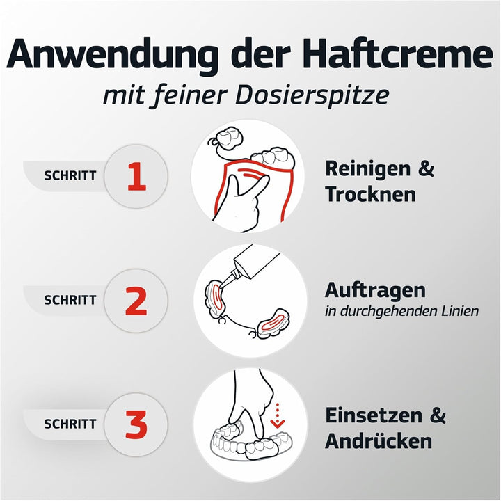 Blend-a-dent Plus Barriere Gegen Speisereste Premium Haftcreme, für Voll- und Teilprothesen, Geschma