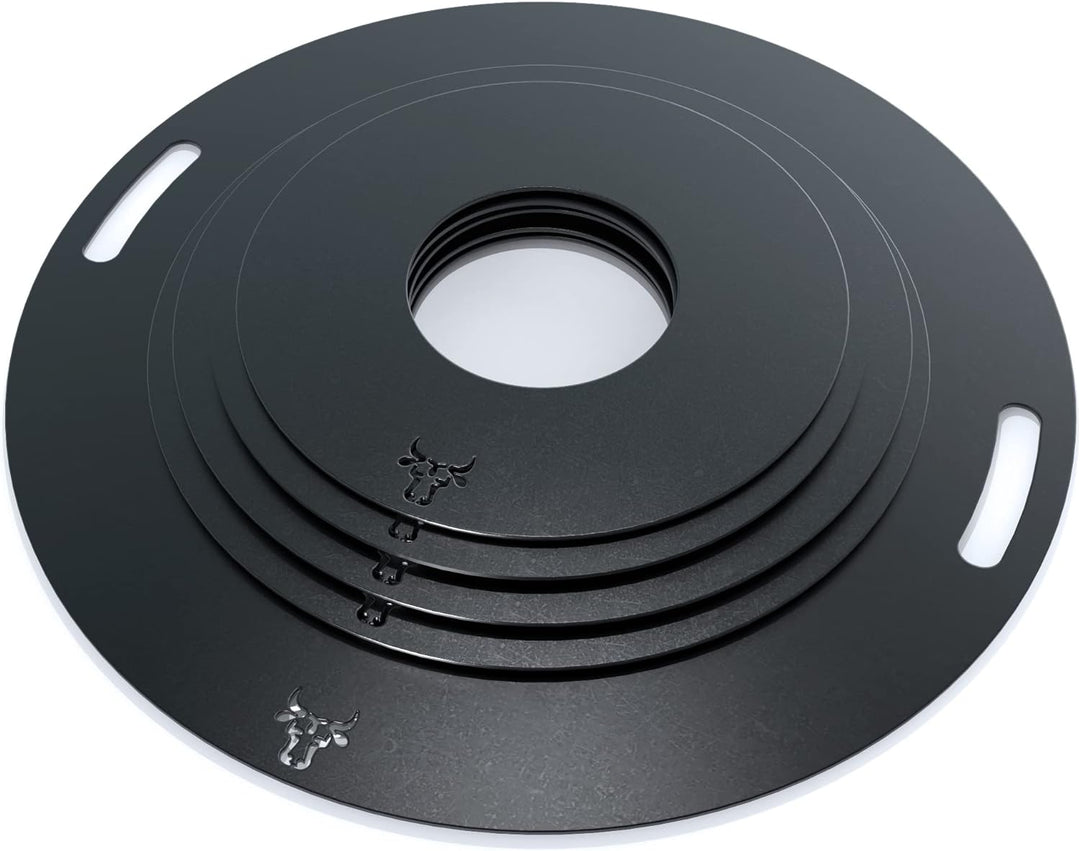tuning-art GR10 Grillring | Grillplatte | Feuerplatte | Plancha | BBQ-Platte - für Weber, Grösse:ø 8