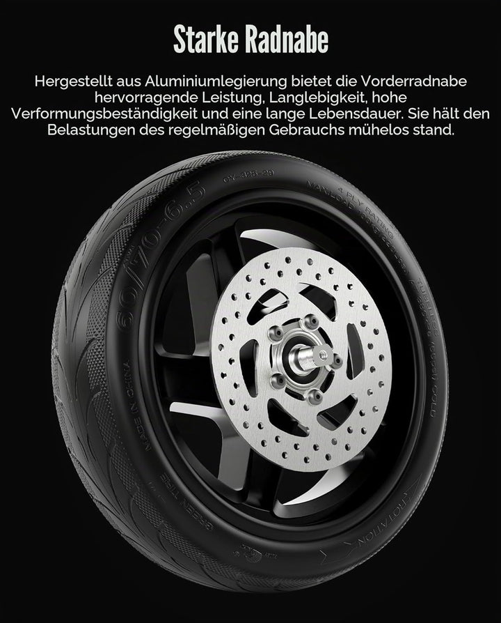 60/70-6,5 Vorderachssatz kompatibel mit Segway Ninebot F2 / F2Plus / F2 Pro, volle 10-Zoll-Vorderräd