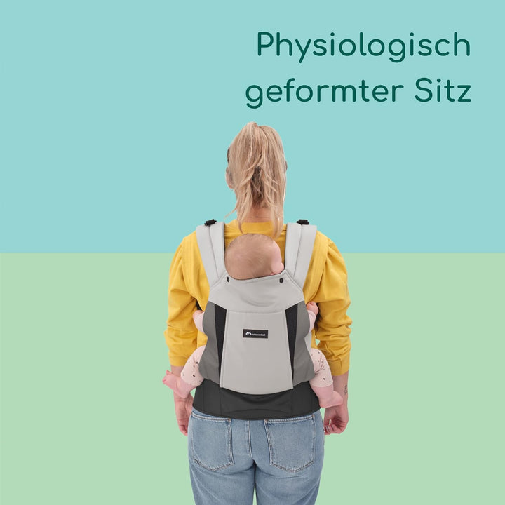 Bebeconfort PhysioNest Babytrage, Ergonomische Bauchtrage, nutzbar ab der Geburt bis ca. 3,5 Jahre,