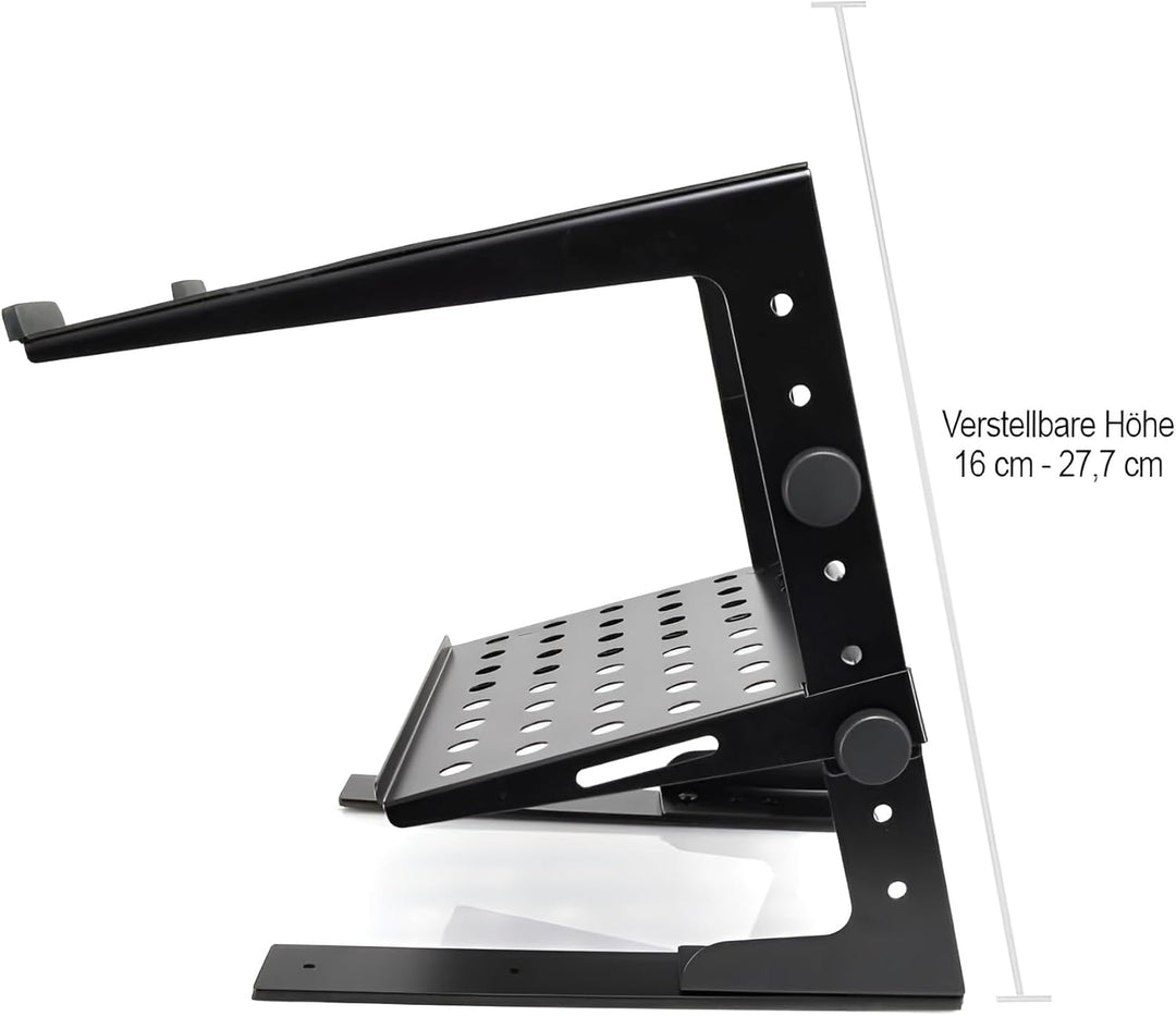 Pyle Laptop Ständer Höhenverstellbar – Klappbarer Halter für DJ-Pult & Schreibtisch, ergonomisch, mi