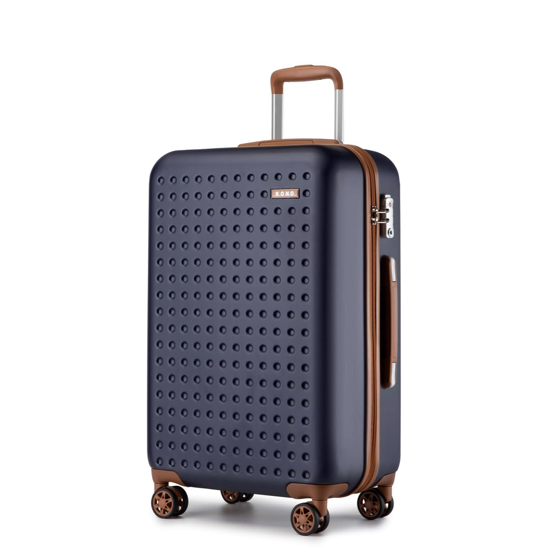 KONO Koffer Gross Reisekoffer 75 x 48 x 29 cm, Hartschalenkoffer aus ABS+PC mit TSA-Schloss, 4 Rolle