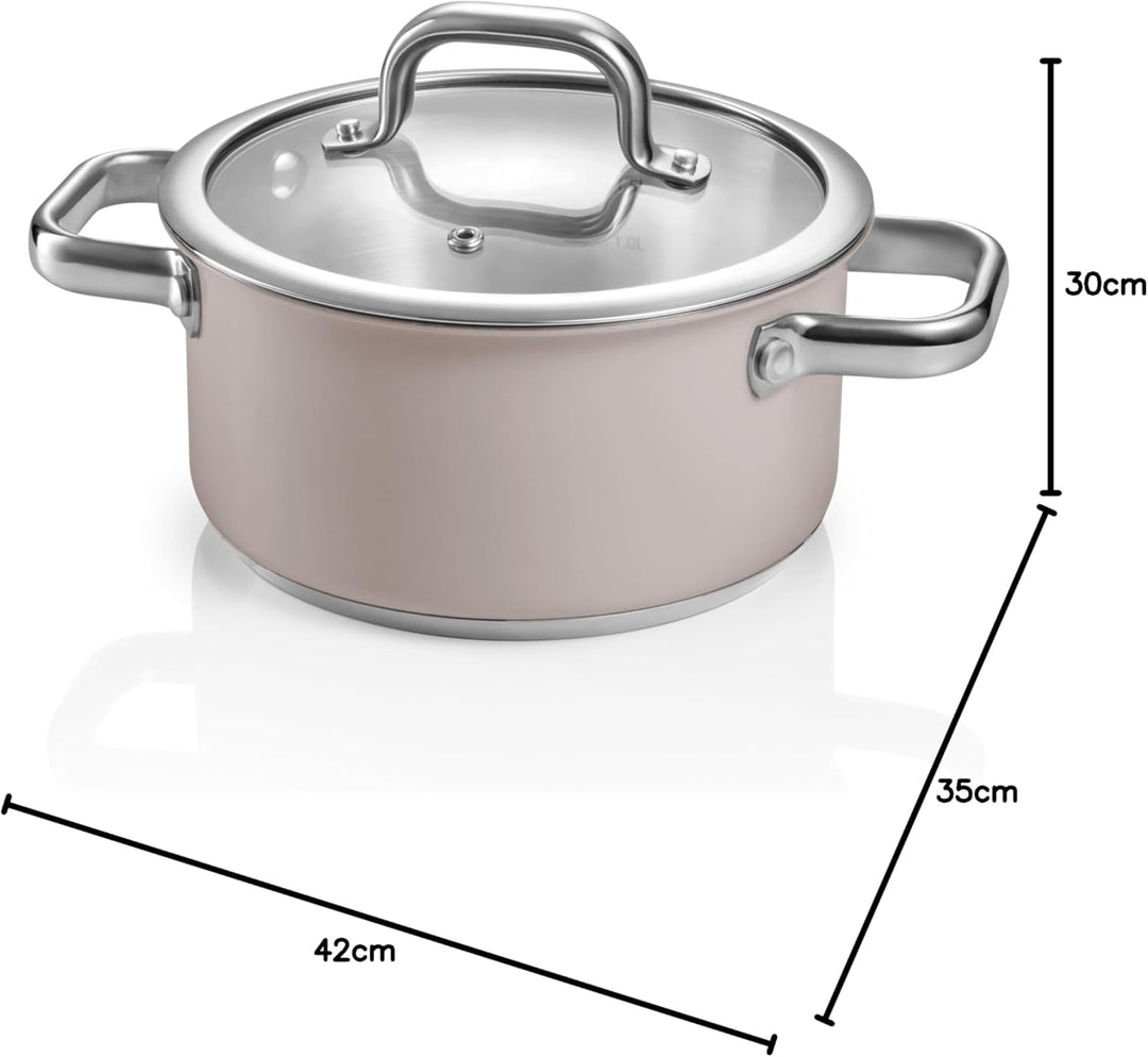 Tescoma Topfset DELIGHT Taupe, 8-teilig