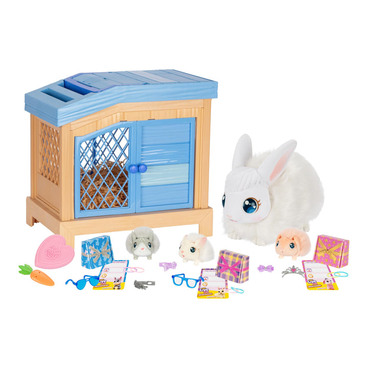 Little Live Pets Mama Surprise Häschen, Mama Häschen zum Füttern & Pflegen – bekommt 3 Babys, Intera