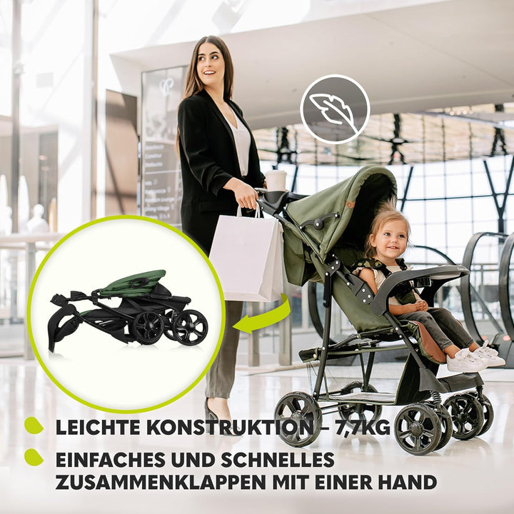 LIONELO Emma Plus Kinderwagen bis zu 15 kg, Kindersportwagen, leicht modern klein Buggy mit Liegepos