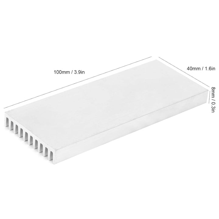 10Pcs Aluminium Kühlkörper, 40x8x100mm Kühler Kühlrippe, für Router, Motherboard, Platine, CPU, Tran