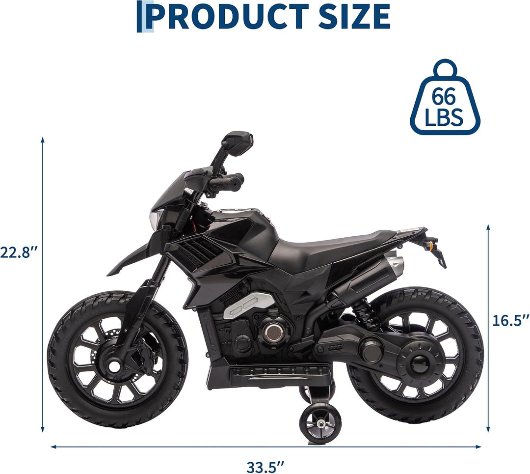 GarveeLife Elektrisches Kinder-Motorrad mit Musik &amp; Scheinwerfer | 6V Akku, bis 3 km/h, für Kinder v