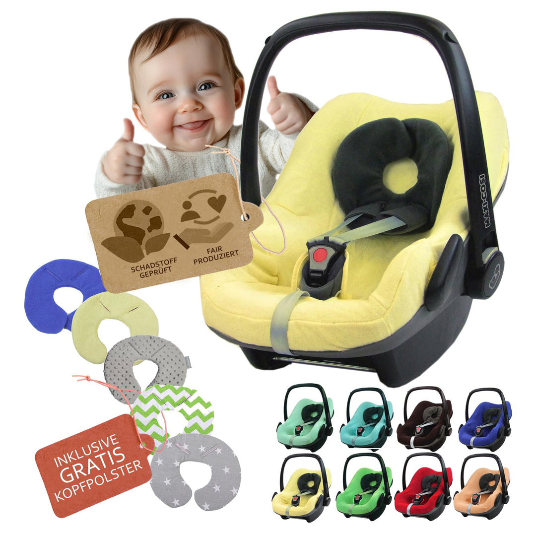Sommerbezug Babyschale kompatibel mit Maxicosi Pebble & Pebble Plus - Atmungsaktiver Schonbezug Baum