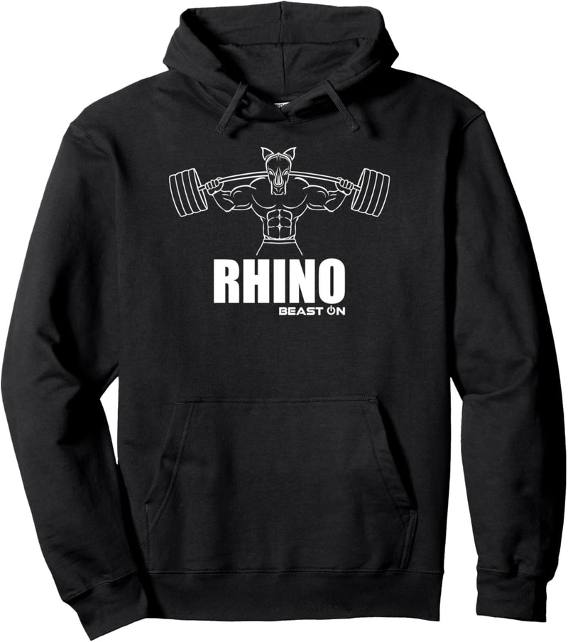 RHINO | Nashorn Beast ON | GYM Motivation Fitness Sprüche Pullover Hoodie