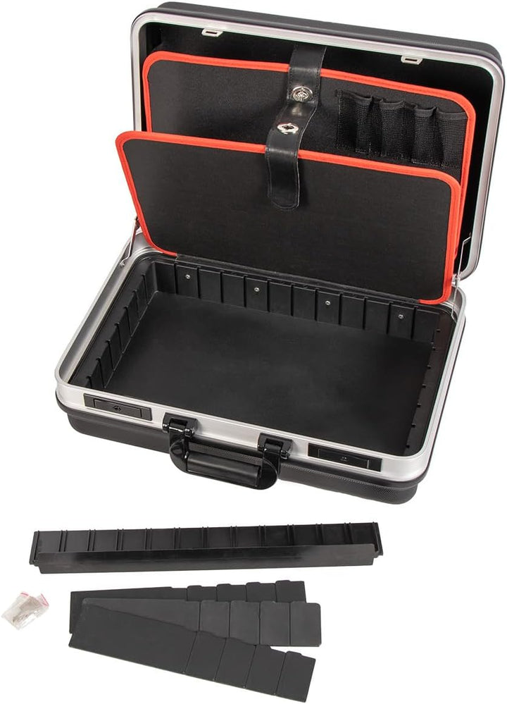 Hepco & Becker Werkzeugkoffer Basic, leer 25 Liter robuste Ausführung mit 2 Werkzeugtafeln und Fache