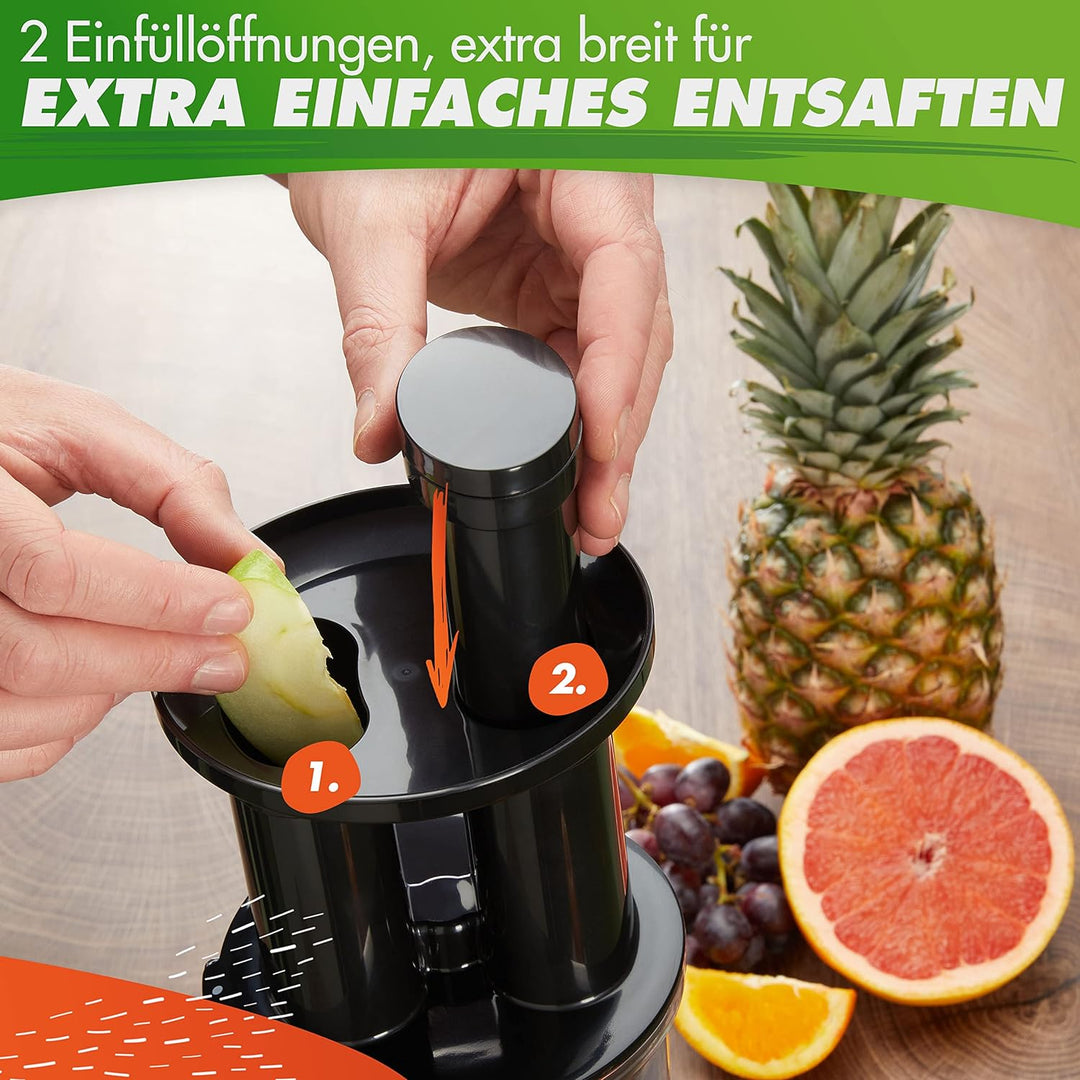 NUTRI-PRESS Slow Juicer Entsafter - BPA-frei | Elektrische Obst & Gemüse Saftpresse | BPA-Frei | Ger