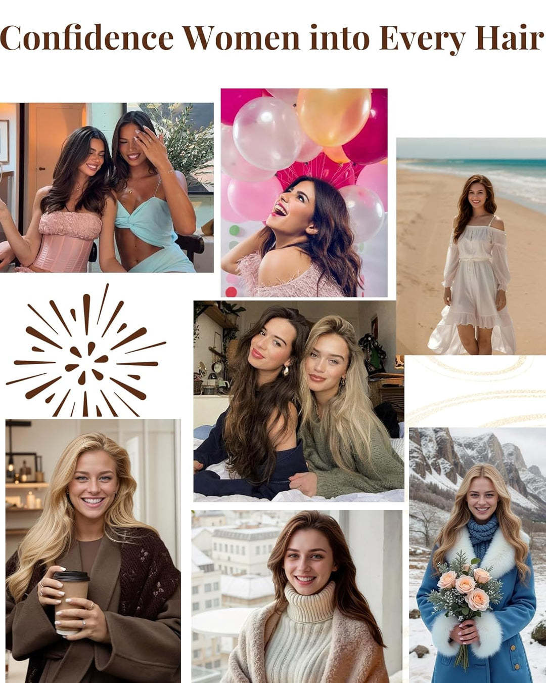 Hetto Echthaar Microring Extensions Balayage Microring Echthaar Extensions Dunkelstes Braun bis Hell