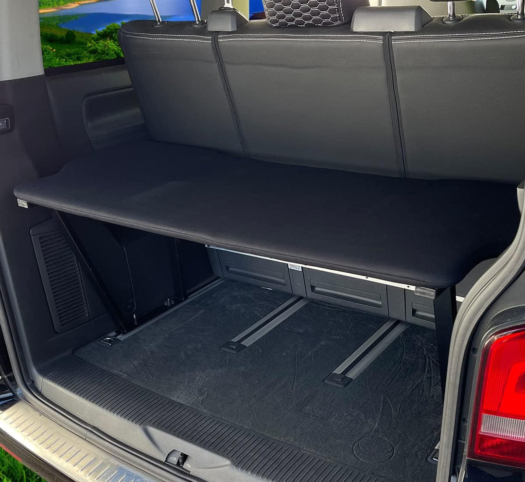 BREMER SITZBEZÜGE Multiflexboard Bettverlängerung kompatibel mit VW T5 & T6 Multivan UniSchwarz, Sch