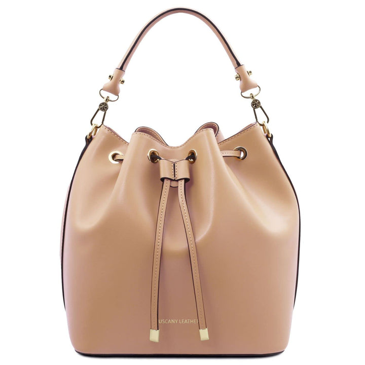 Tuscany Leather Vittoria Beuteltasche aus Leder Champagne, Champagne