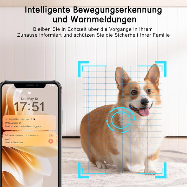 Mini Kamera, 4K HD Kleine Kamera, WiFi Überwachungskamera Innen, Überwachungskamera kamera Mit Handy