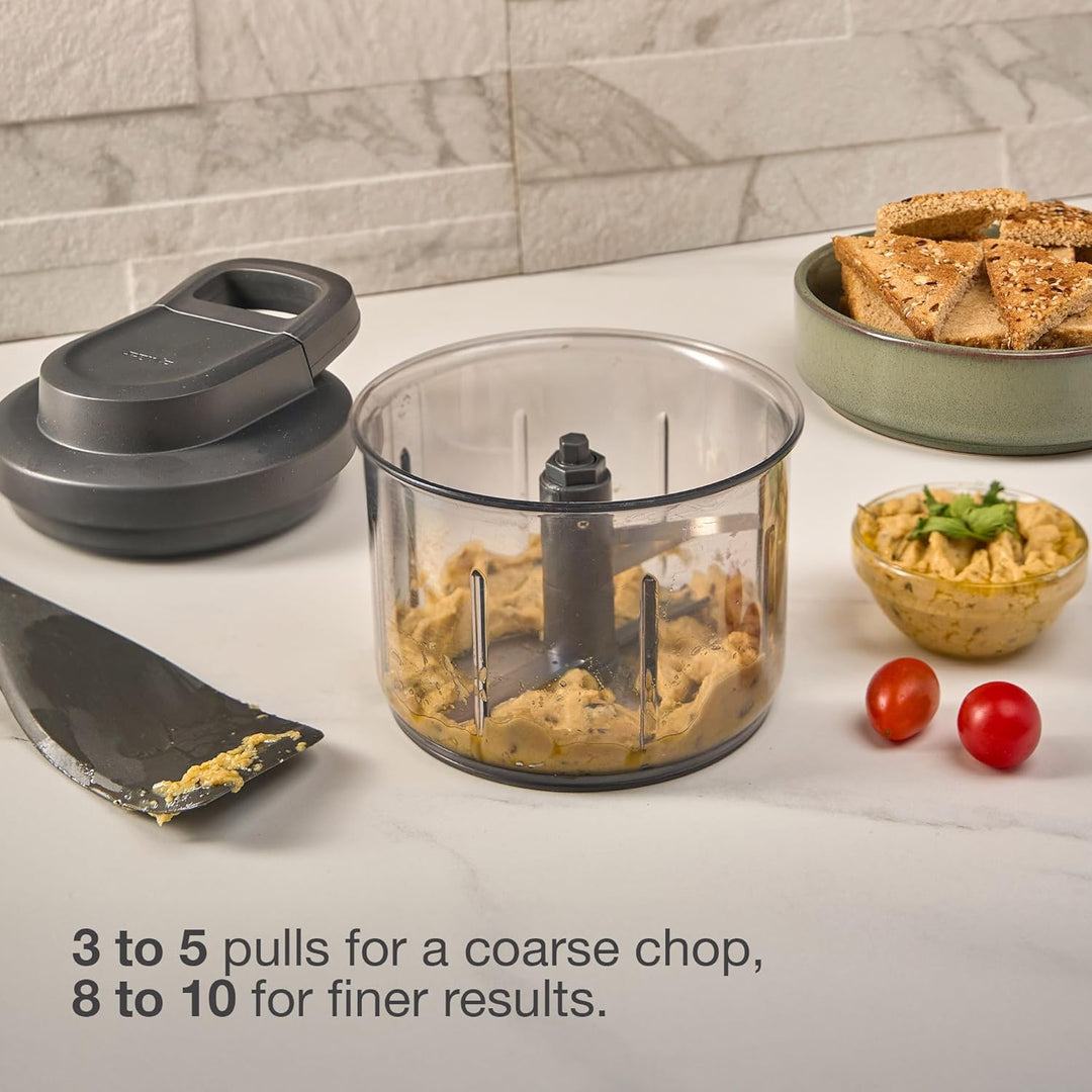 Zyliss Easy Pull Zwiebel­schneider Manuell, 800ml, Multizerkleinerer, Gemüse Zerkleinerer Manuell fü