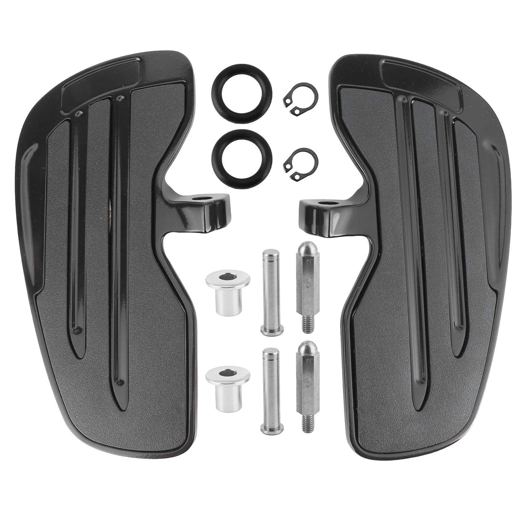 Qiilu Fussrasten für Motorräder Aluminium Front Rider Trittbretter Fussrasten Trittbrett Fit für Ind
