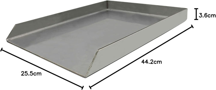 massive 4 mm starke Edelstahl Grillplatte Grillblech Plancha 25,5 cm x 44,2 cm verschweisst/passend