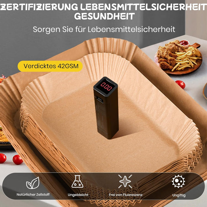 300 Stück Backpapier für Ninja Foodi Flexdrawer 10,4L Heissluftfritteuse Dual Zone, Zubehör für Ninj